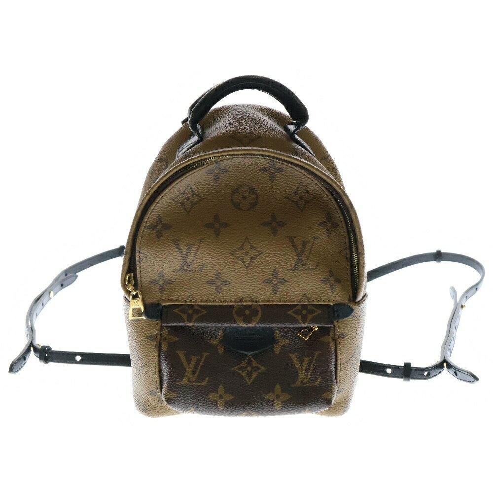 Louis Vuitton Monogram Reverse Palm Springs Leather Backpack Brown
